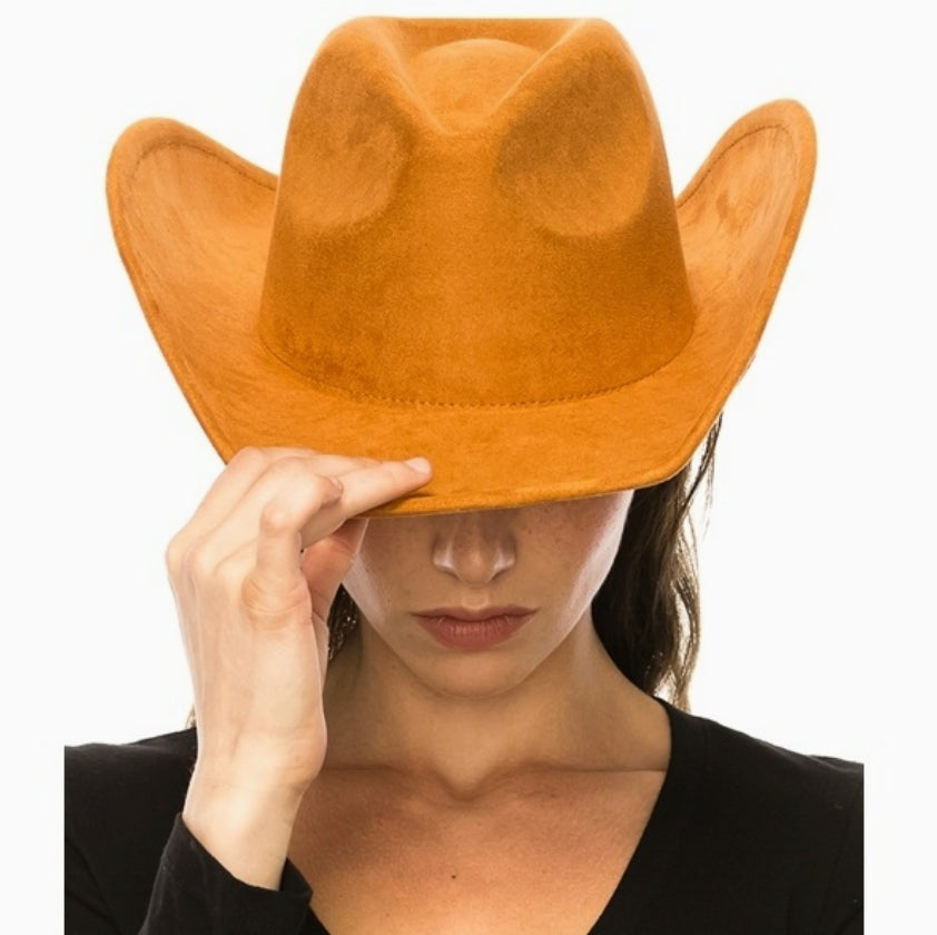 FASHION VEGAN SUEDE COWBOY HAT