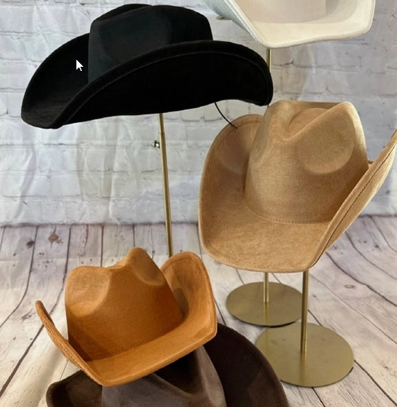 FASHION VEGAN SUEDE COWBOY HAT