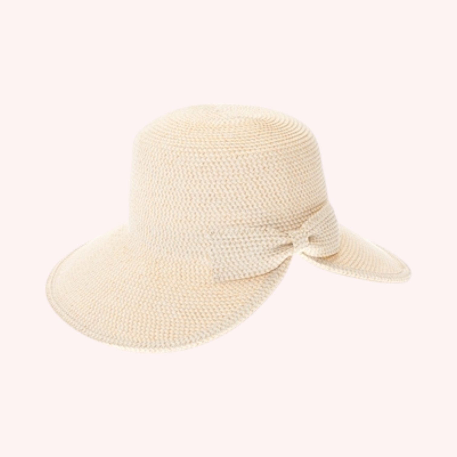 Heather Straw Split Back Sun Hat