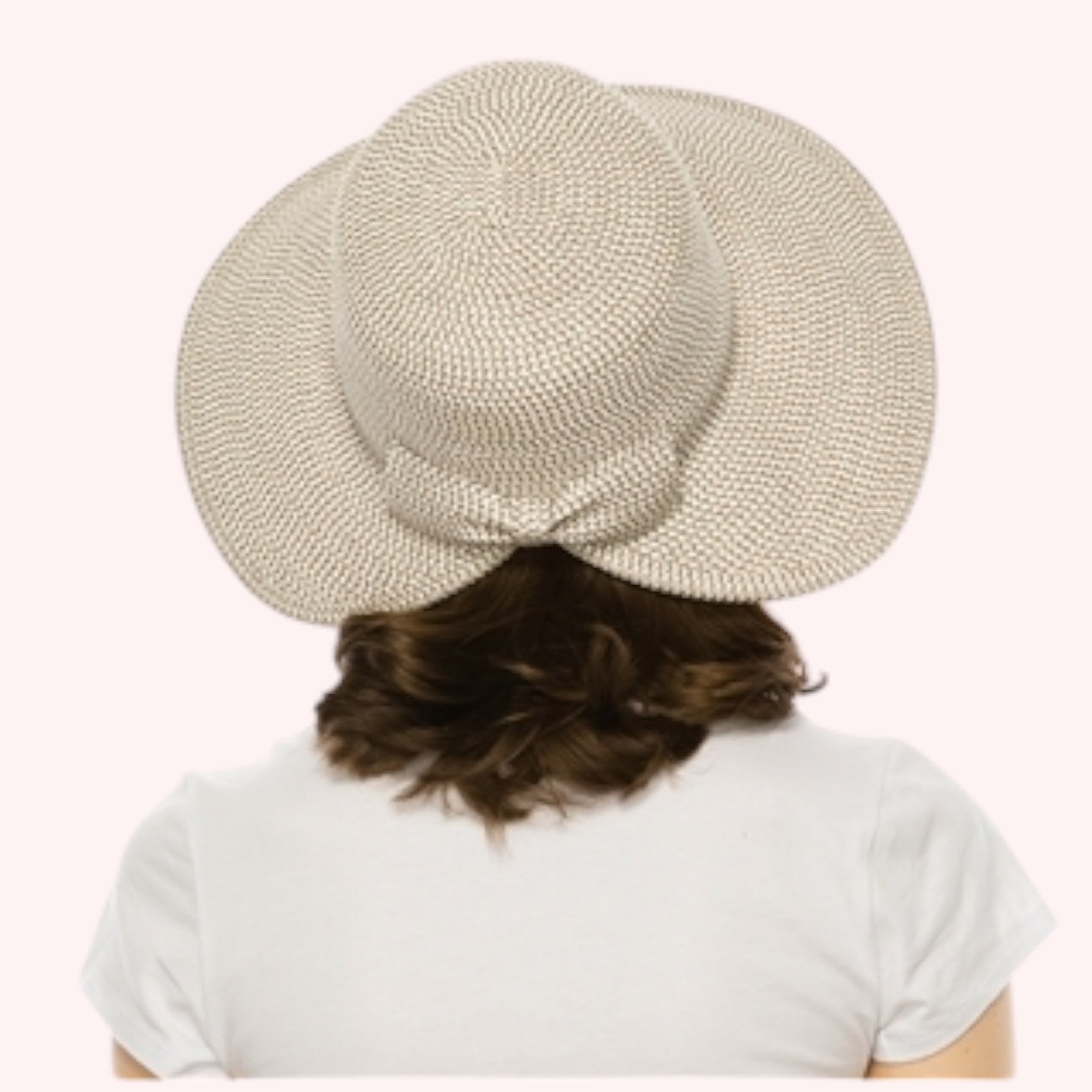 Heather Straw Split Back Sun Hat