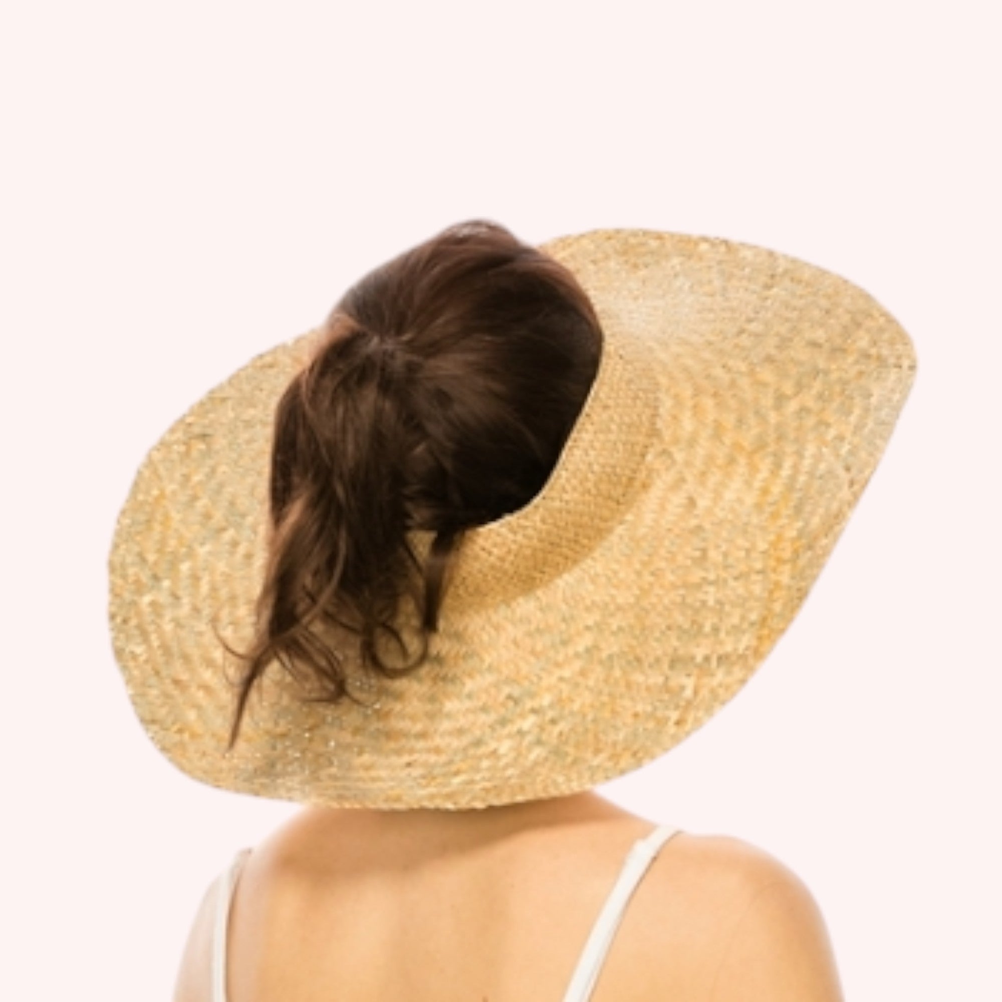 Beachy Fringe Crownless Straw Visor