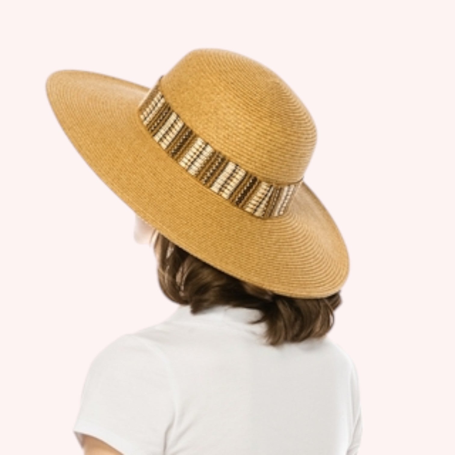 Straw Sun Hat w/ Tribal Band