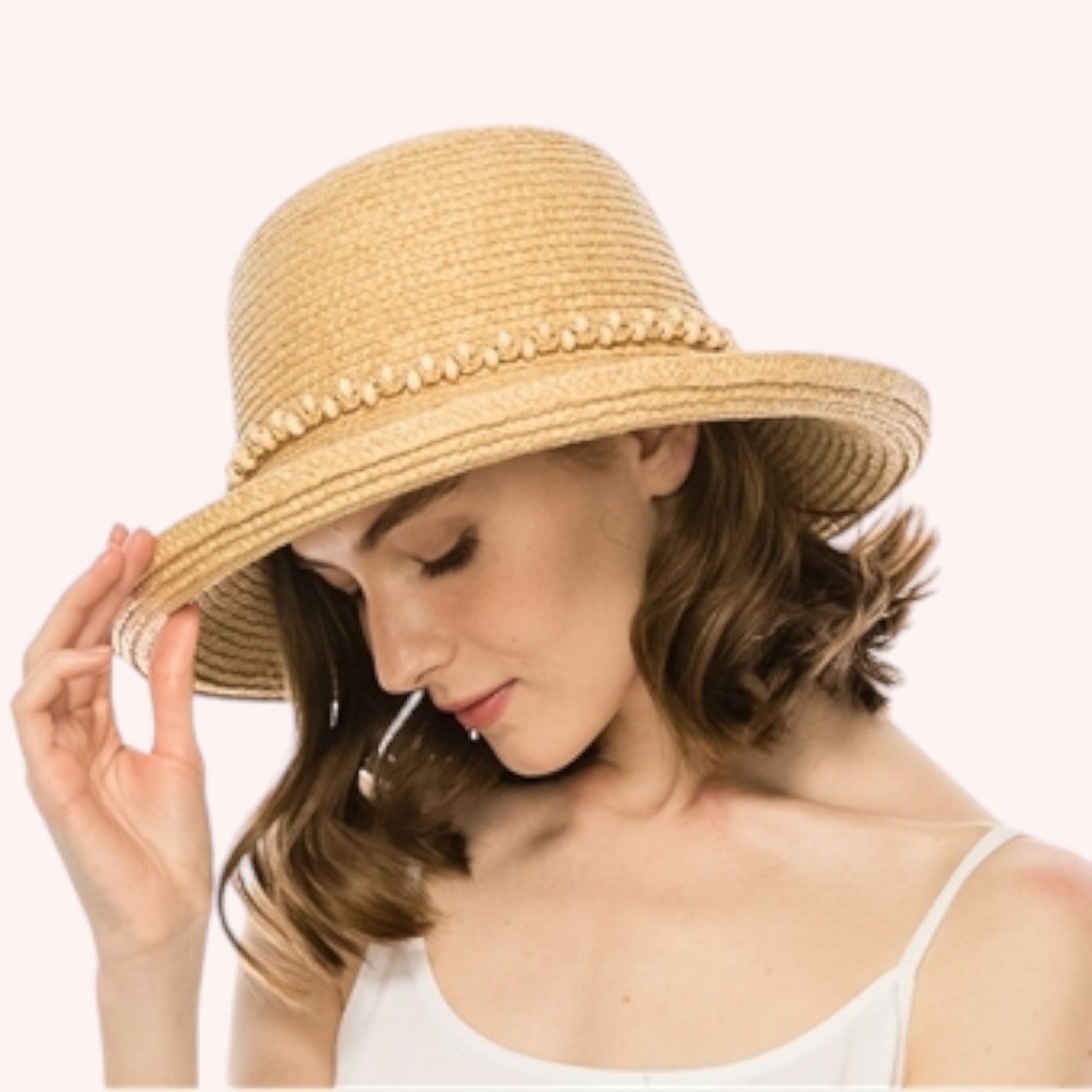 Raffia Straw Kettle Sun Hat