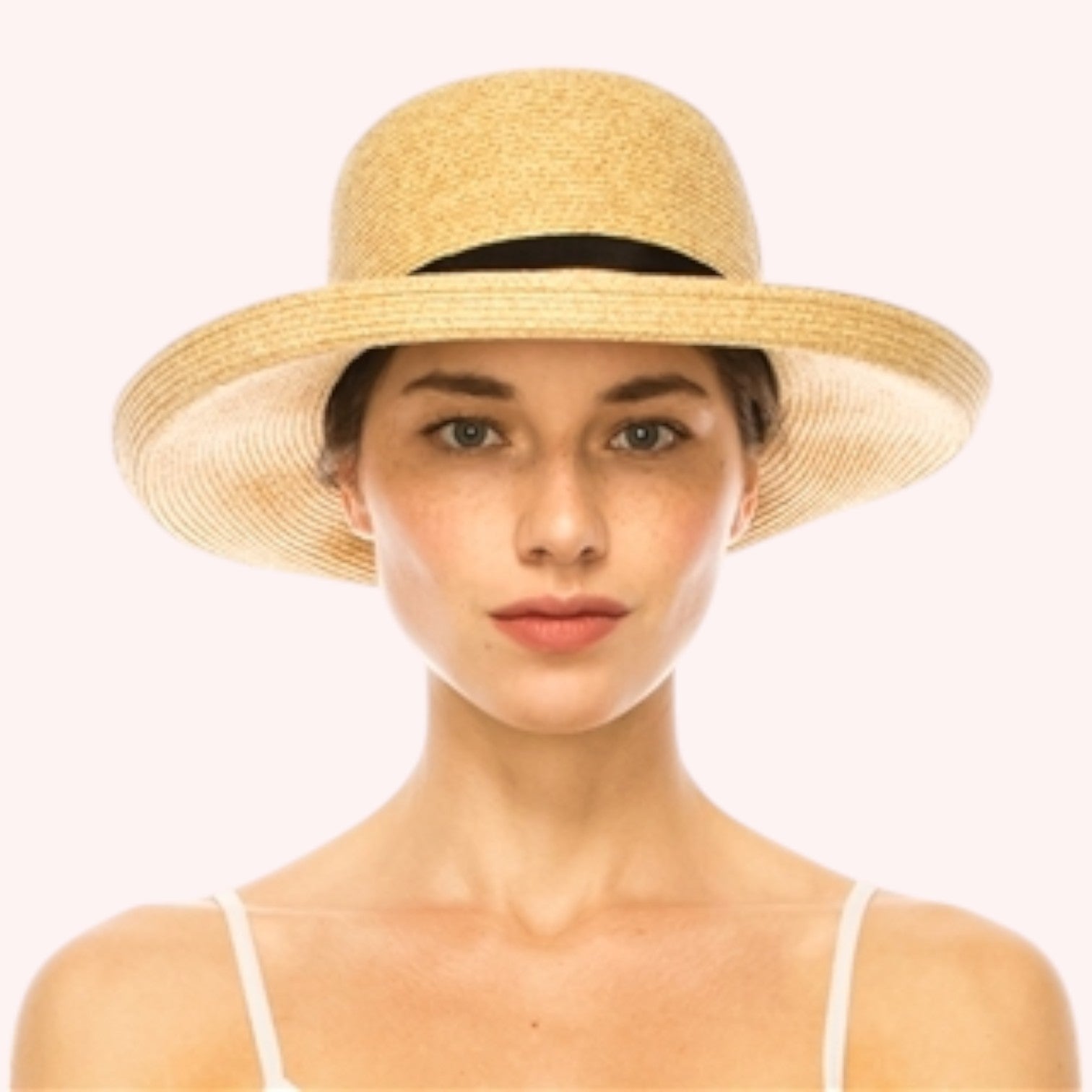 Fine Paper Braid Straw Kettle Hat