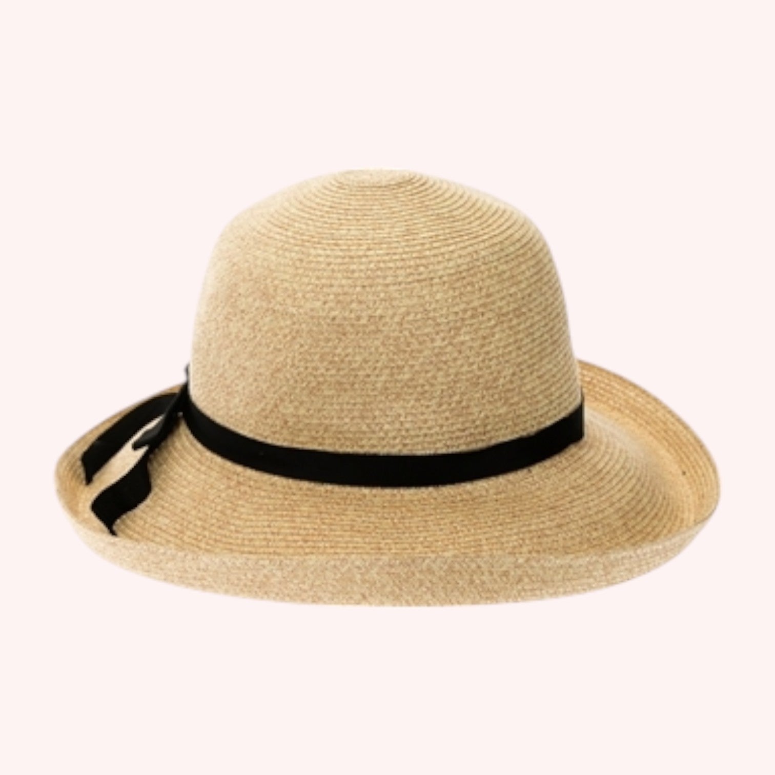 Fine Paper Braid Straw Kettle Hat