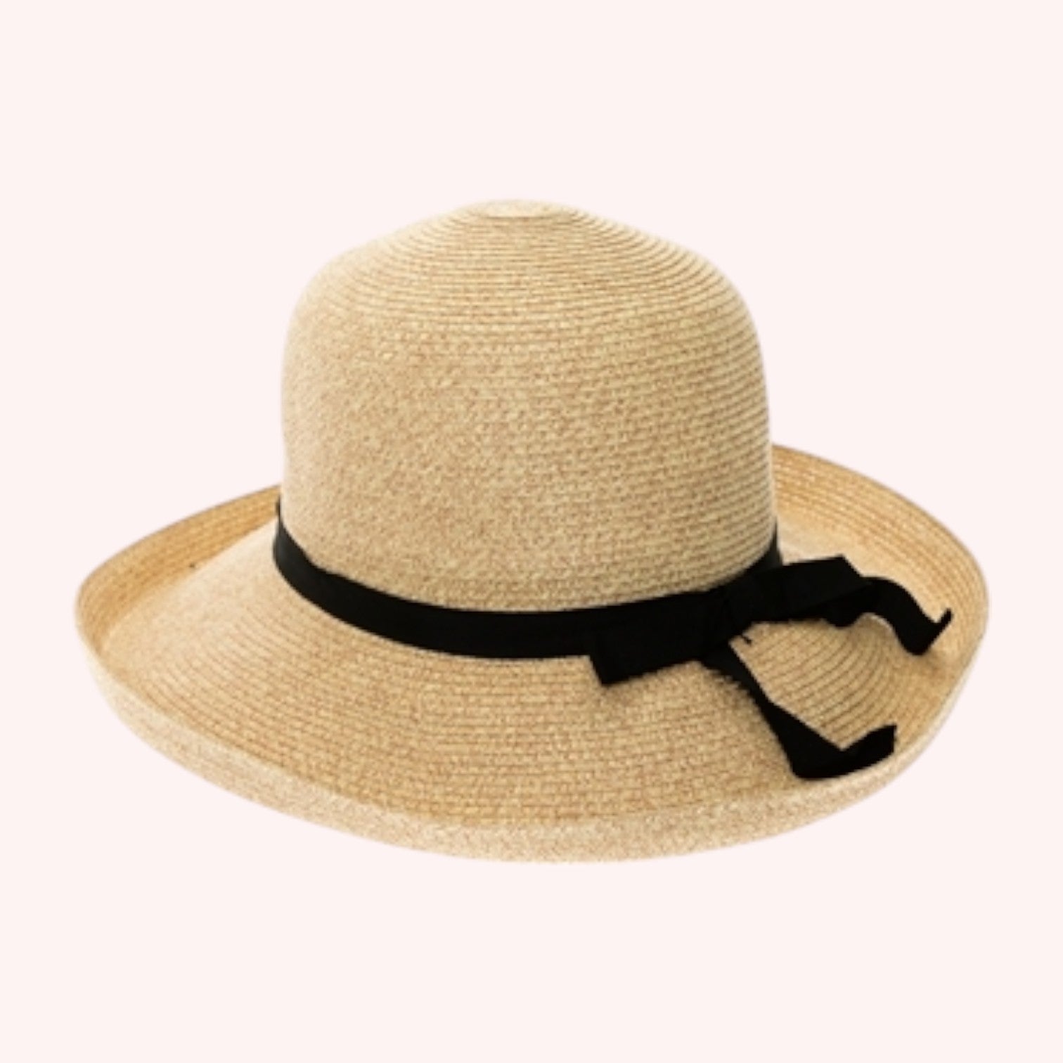 Fine Paper Braid Straw Kettle Hat