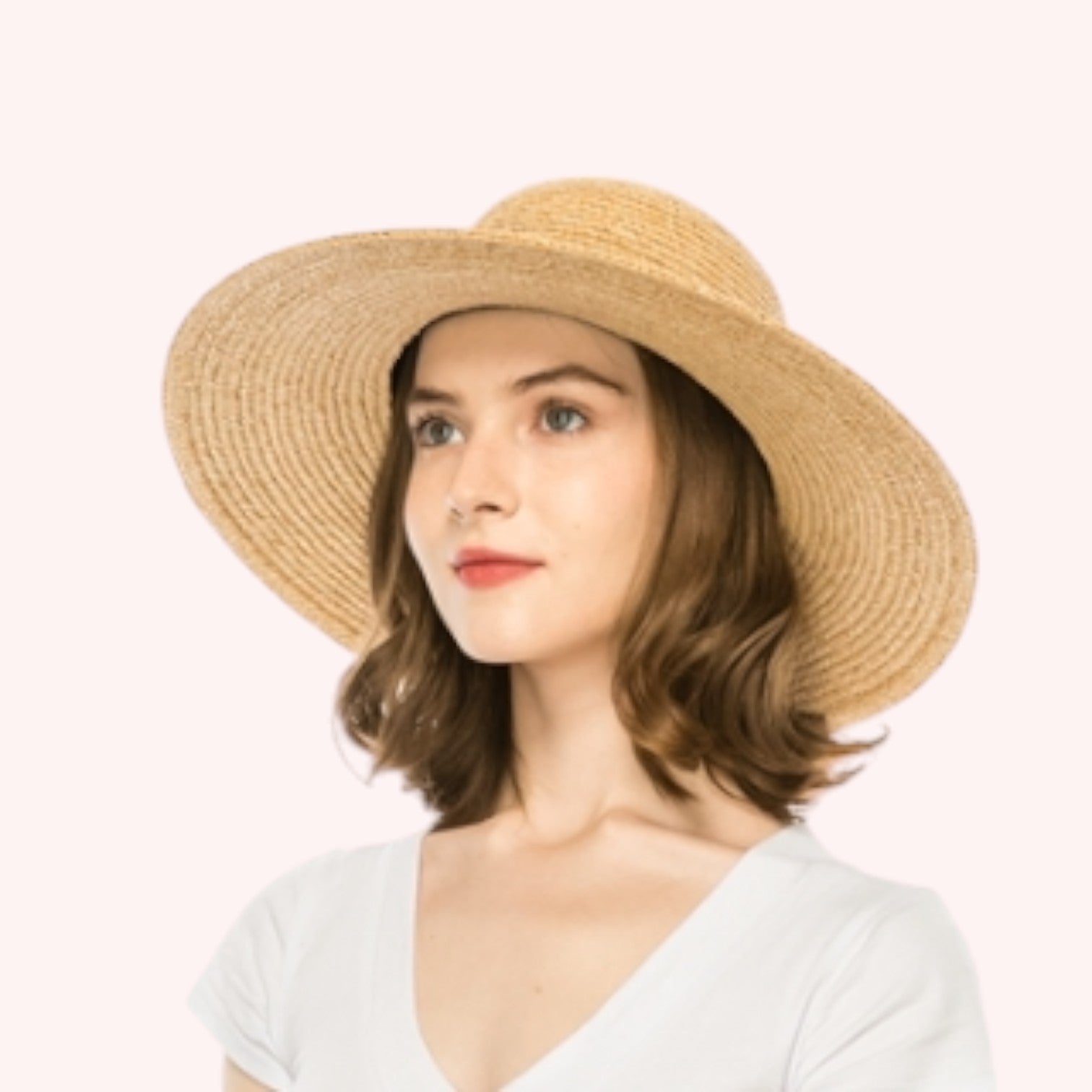 Beaded Raffia Straw Sun Hat