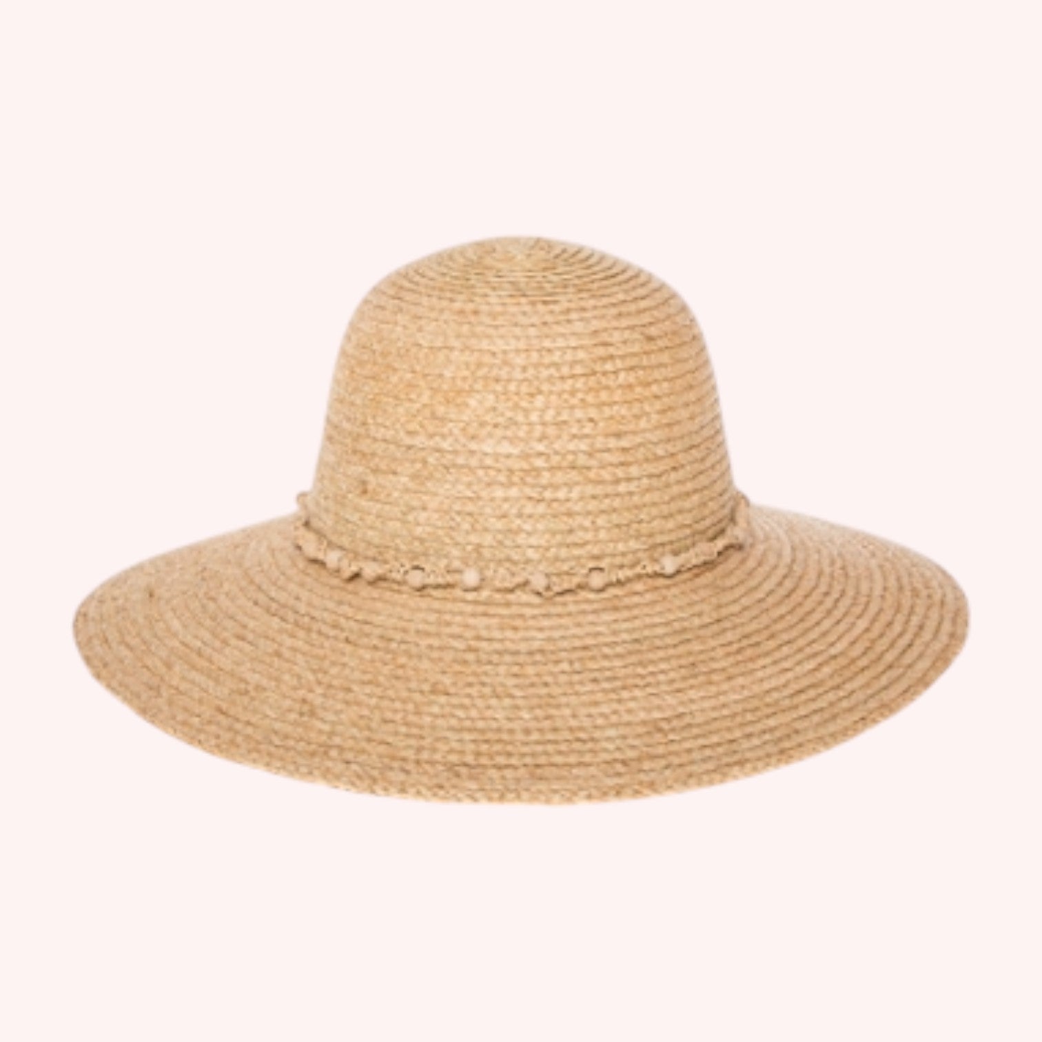 Beaded Raffia Straw Sun Hat