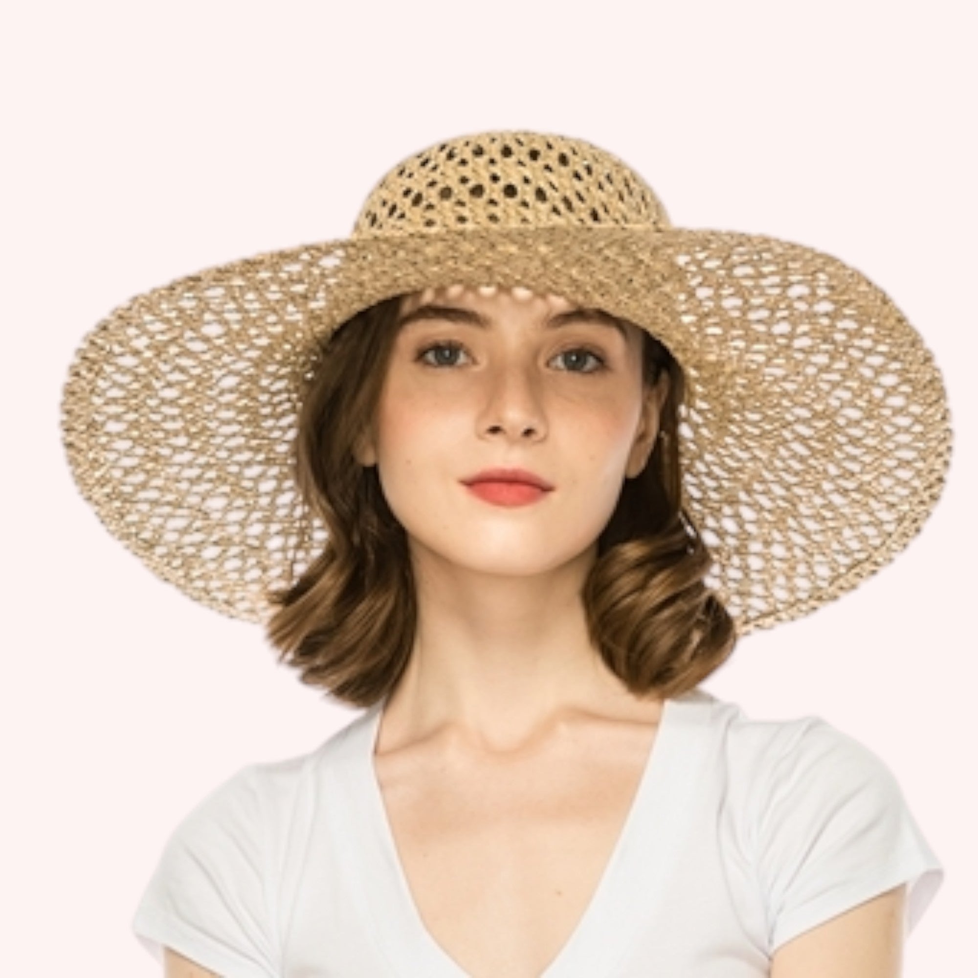 Open Weave Seagrass Straw Hat