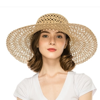 Open Weave Seagrass Straw Hat