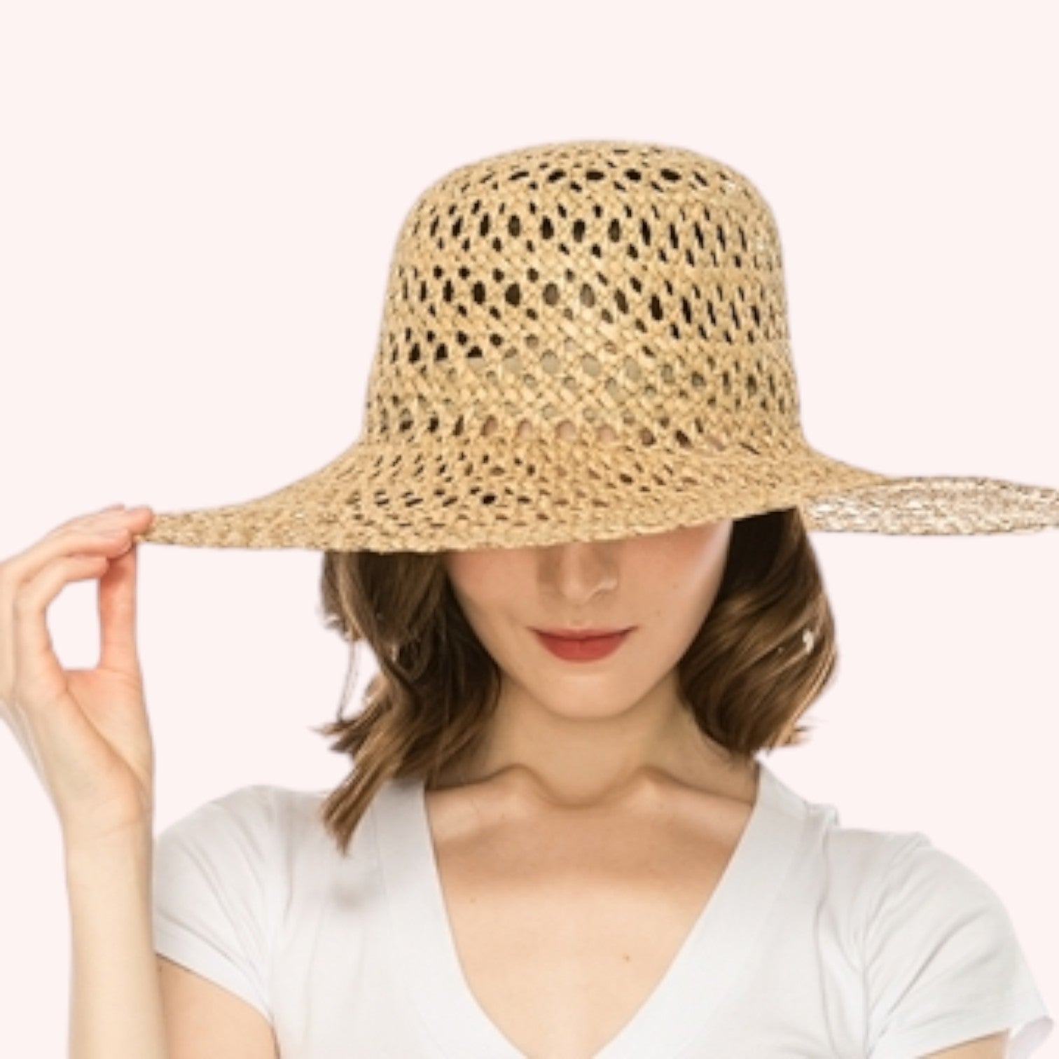 Open Weave Seagrass Straw Hat