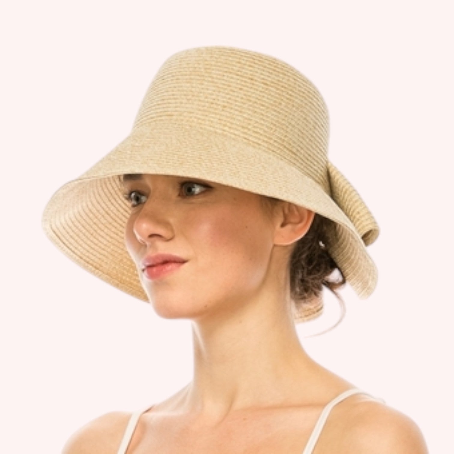 Foldable Lampshade Hat w/ Bow