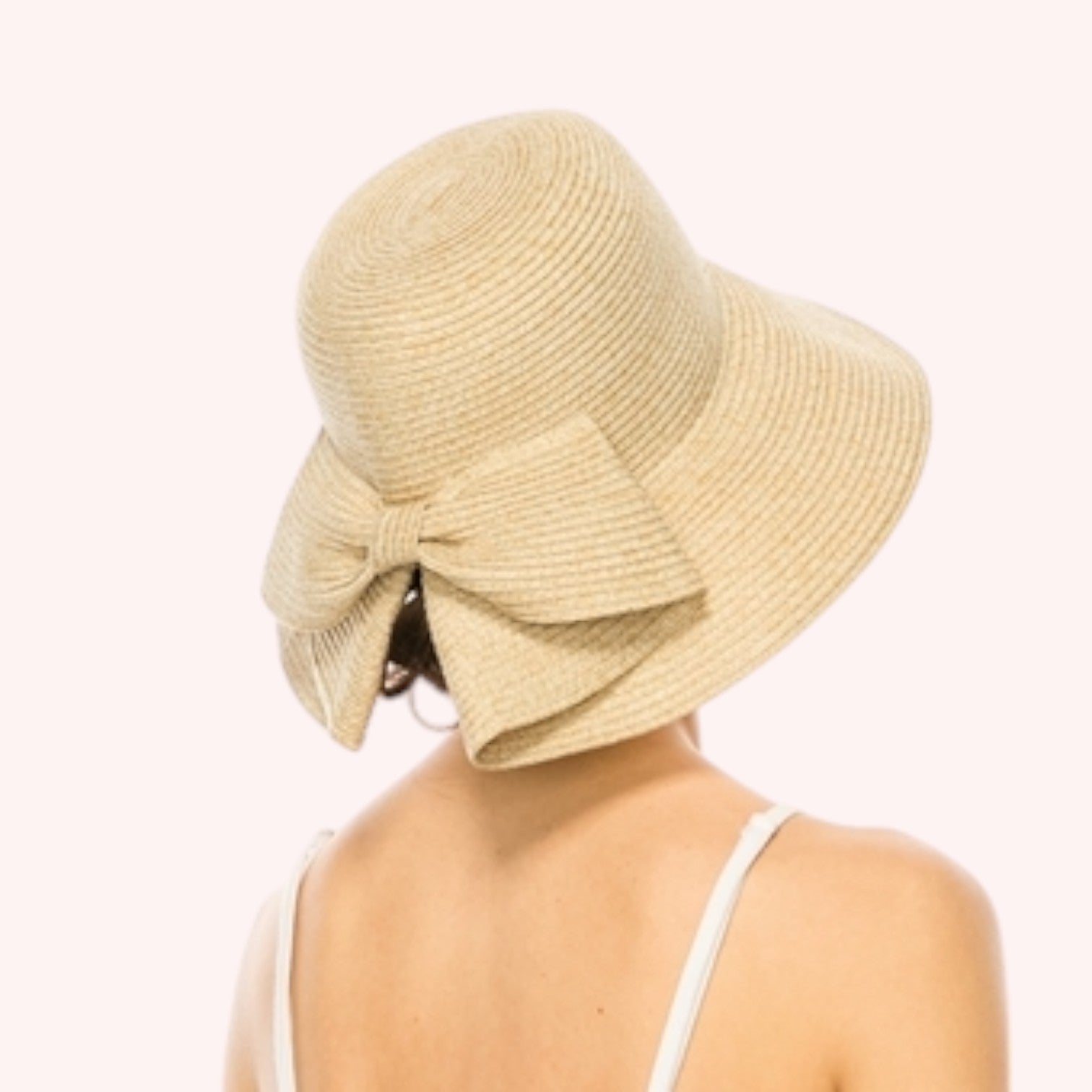 Foldable Lampshade Hat w/ Bow