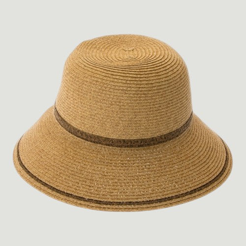 UPF 50+ Backless Straw Sun Hat Wide Brim | Faceframer
