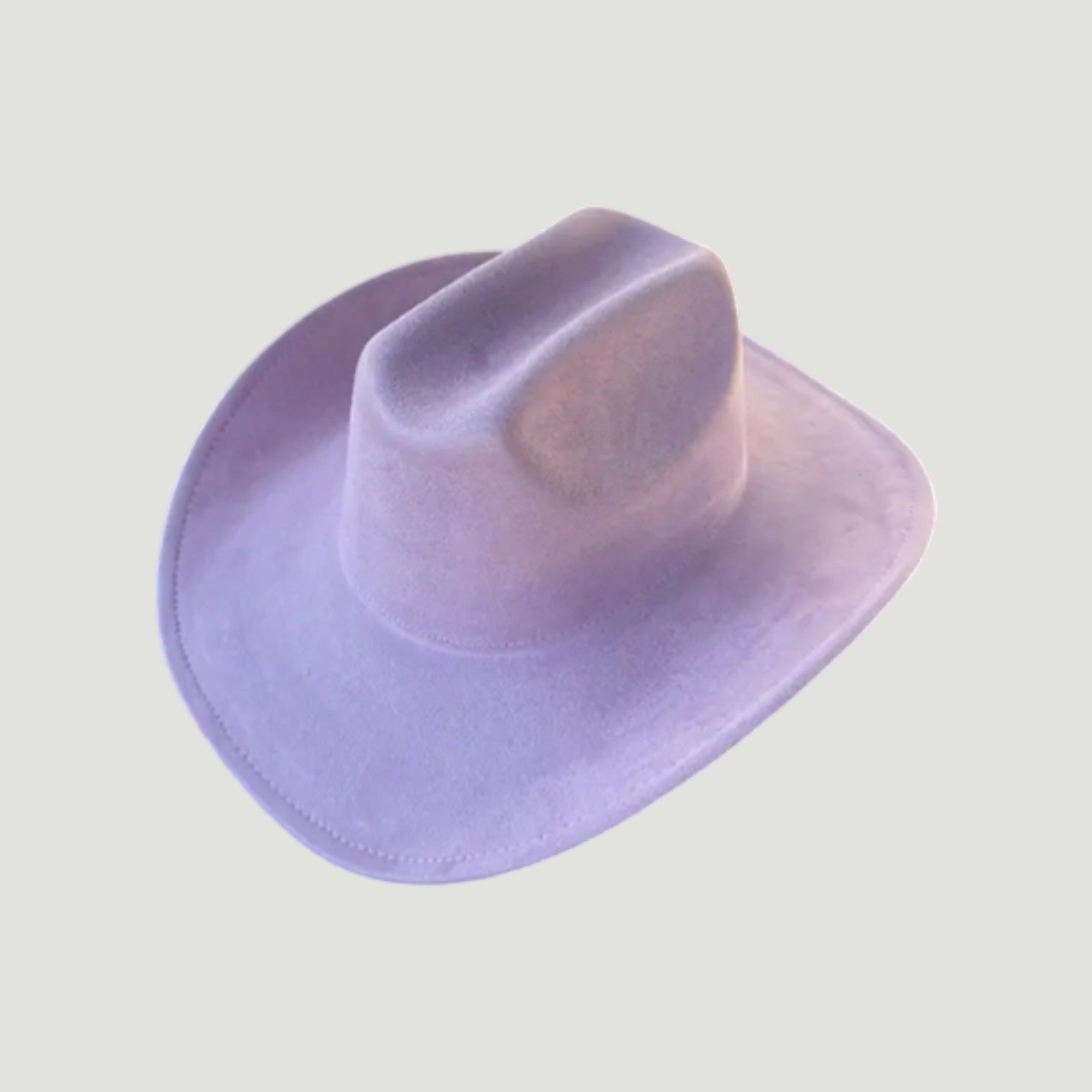 Structured vegan Suede cattleman cowboy hat with shapeable brim. Perfect for western, boho, and festival looks. Adjustable fit