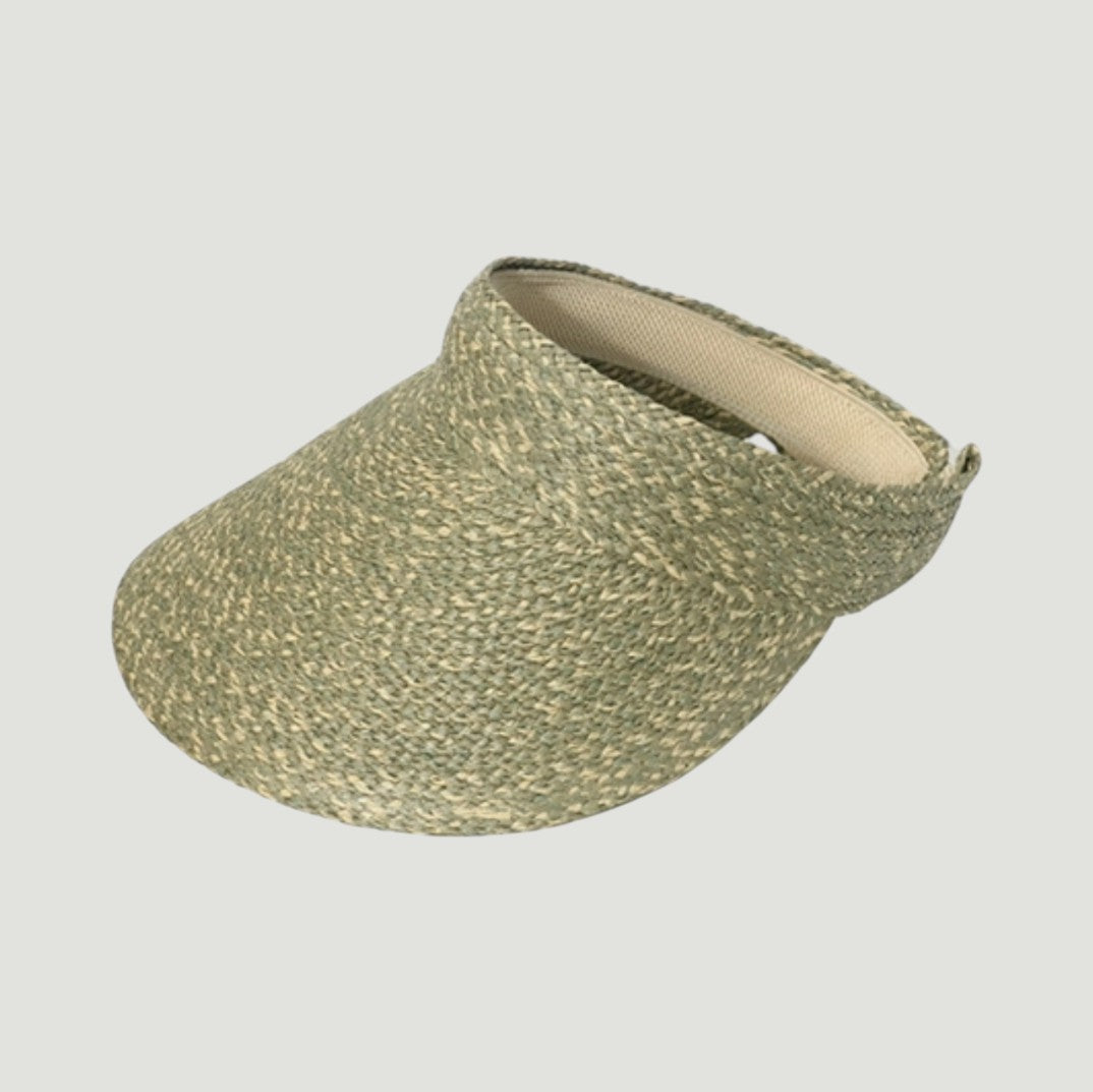 Raffia Wide Brim Sun Visor