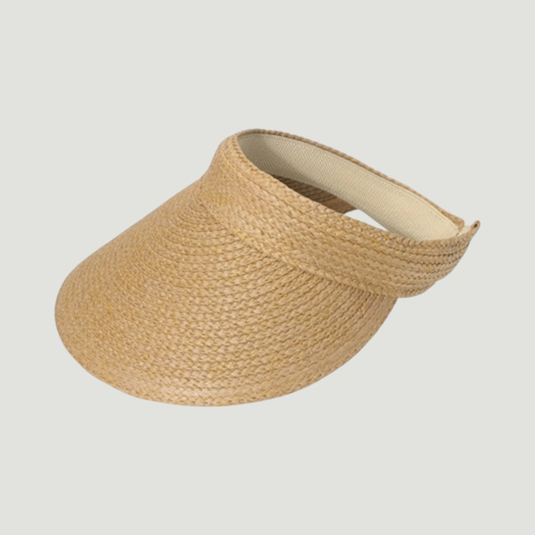 Raffia Wide Brim Sun Visor