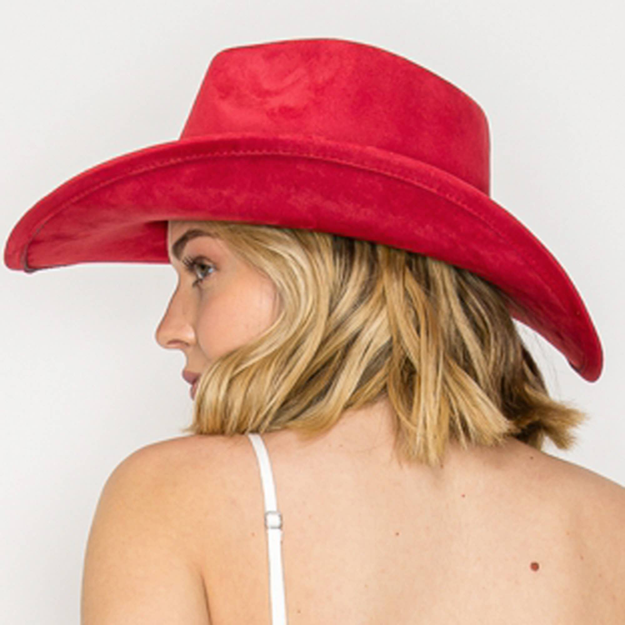 Vegan Suede Cowboy Hat