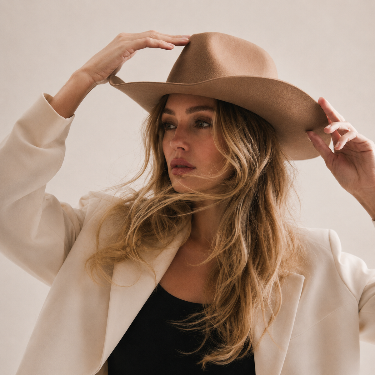 Structured Wool Rancher Cowboy Hat