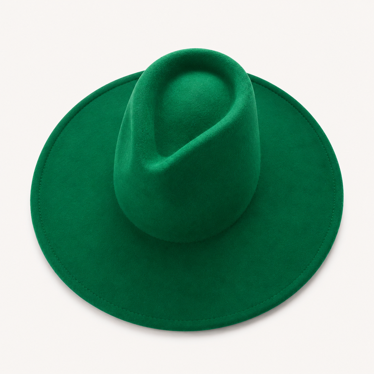 Vegan Felt Wide Brim Rancher Hat in Faux Felt