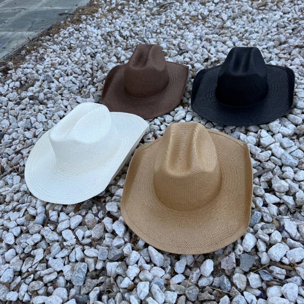Handwoven Toyo Straw Cowboy Hat – Shapeable Western Hat