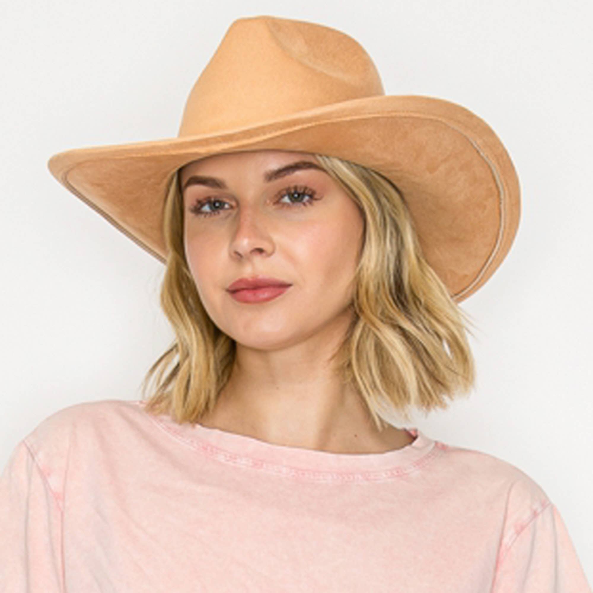 Vegan Suede Cowboy Hat