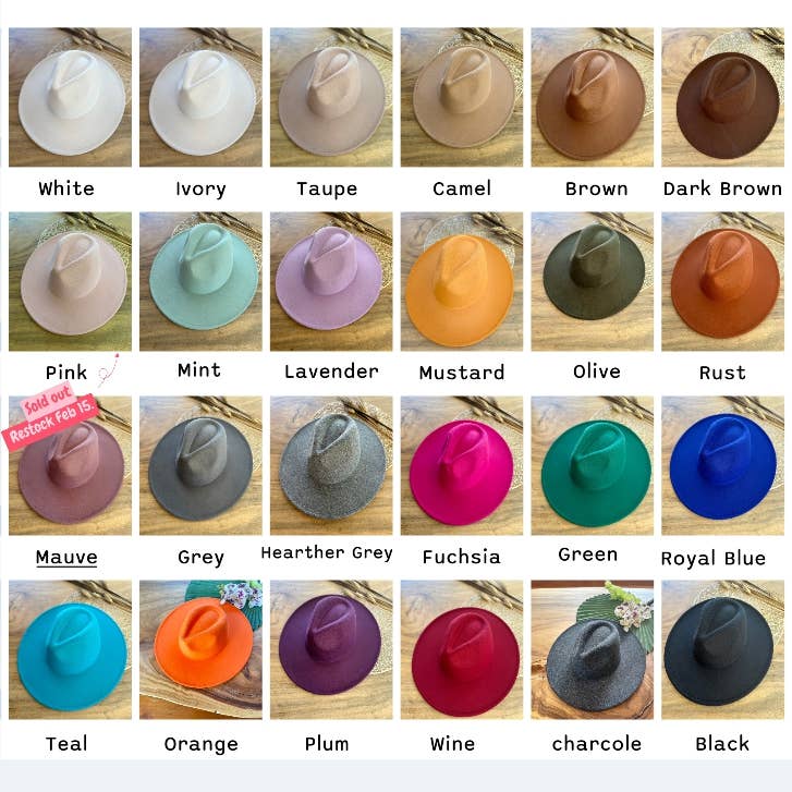 Vegan Felt Women's Panama Hat – 27 Colors