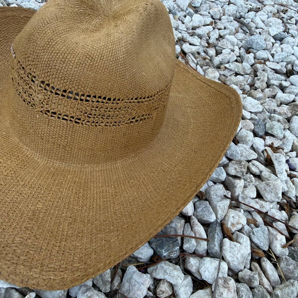 Woven Straw Vented Cowboy Hat – Shapeable Western Hat