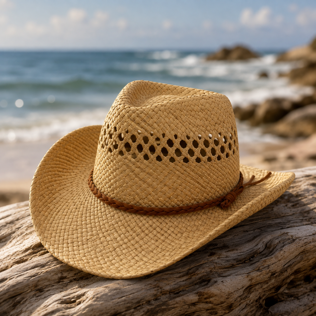 Natural Straw Cowboy Hat - Natural