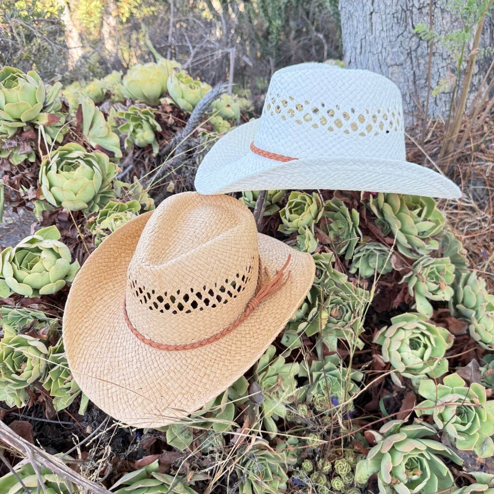 Braided Band Vented Straw Cowboy Hat – Western Hat