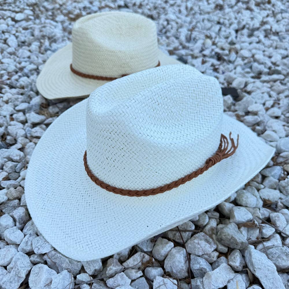 Braided Band Straw Cowboy Hat – Classic Western Summer Hat