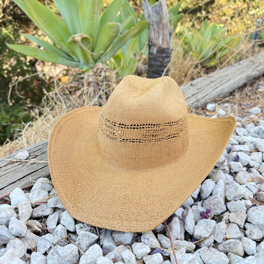 Woven Straw Vented Cowboy Hat – Shapeable Western Hat