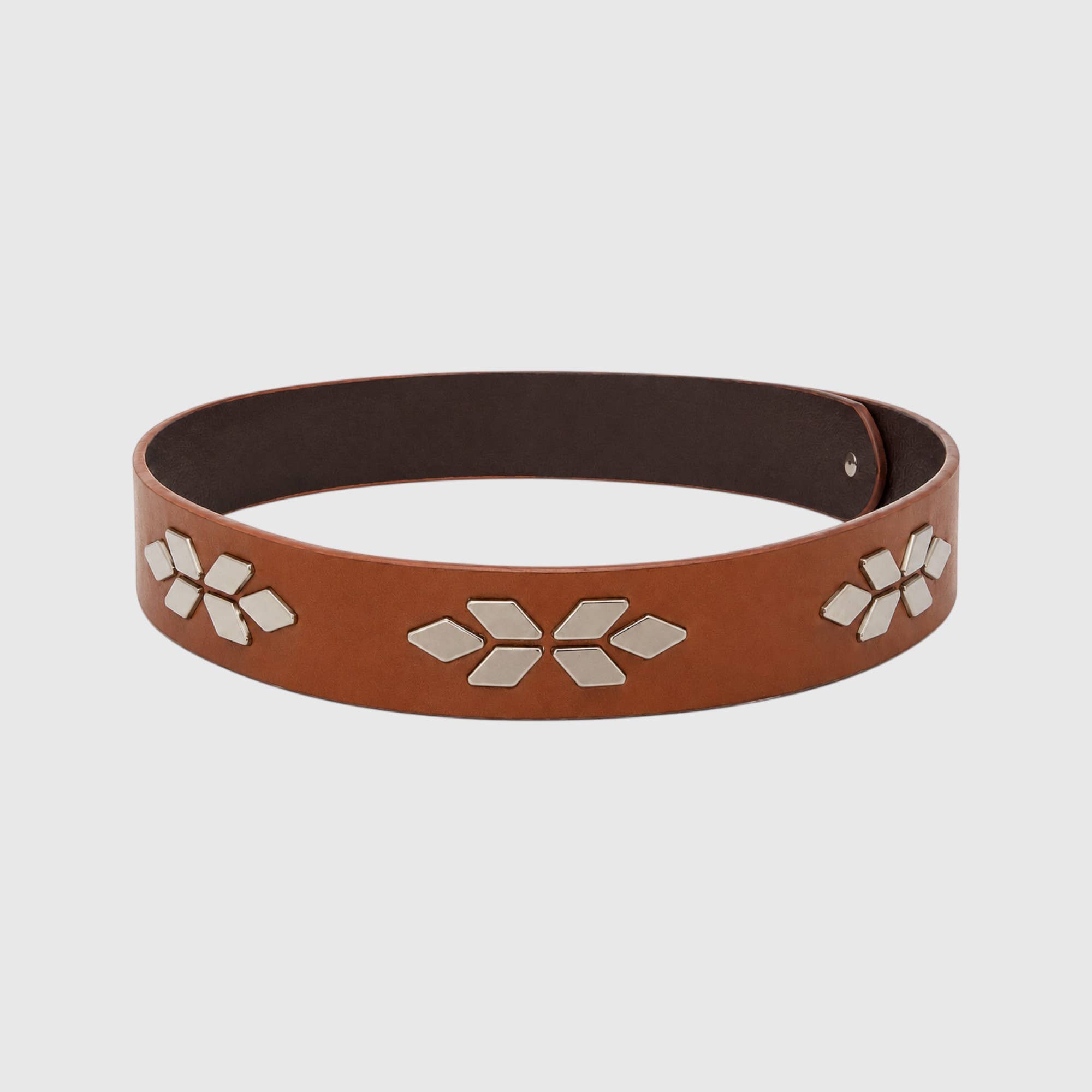 Western Leather Hat Band with Silver Conchos