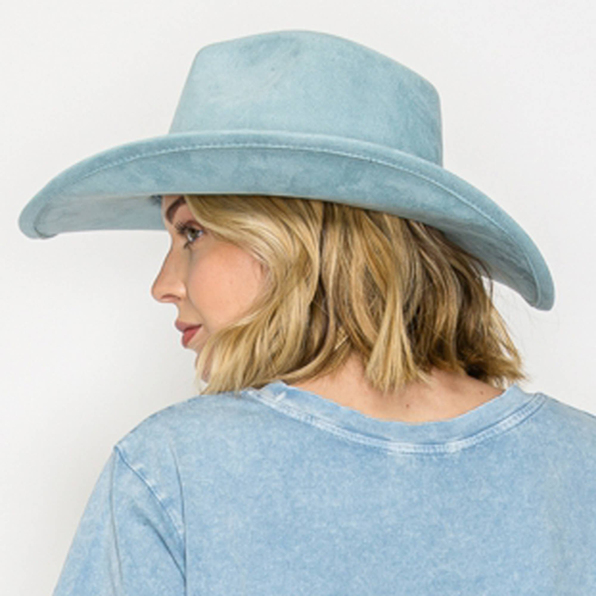 Vegan Suede Cowboy Hat