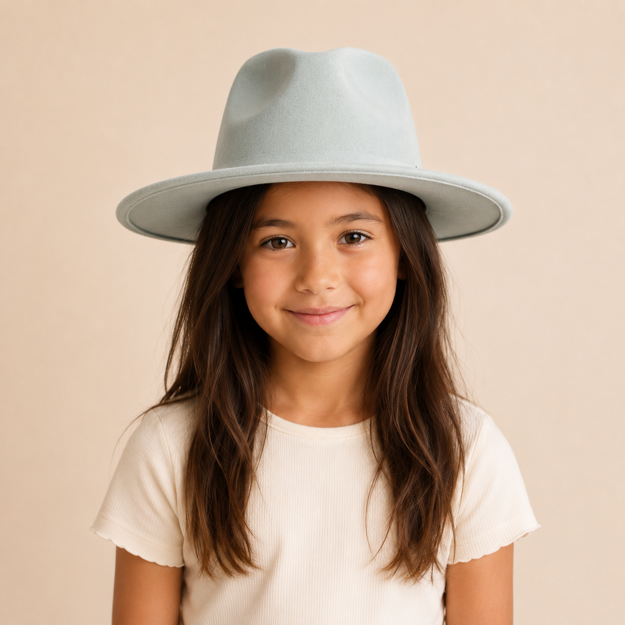 Kids XS Vegan Felt Wide Brim Rancher Hat