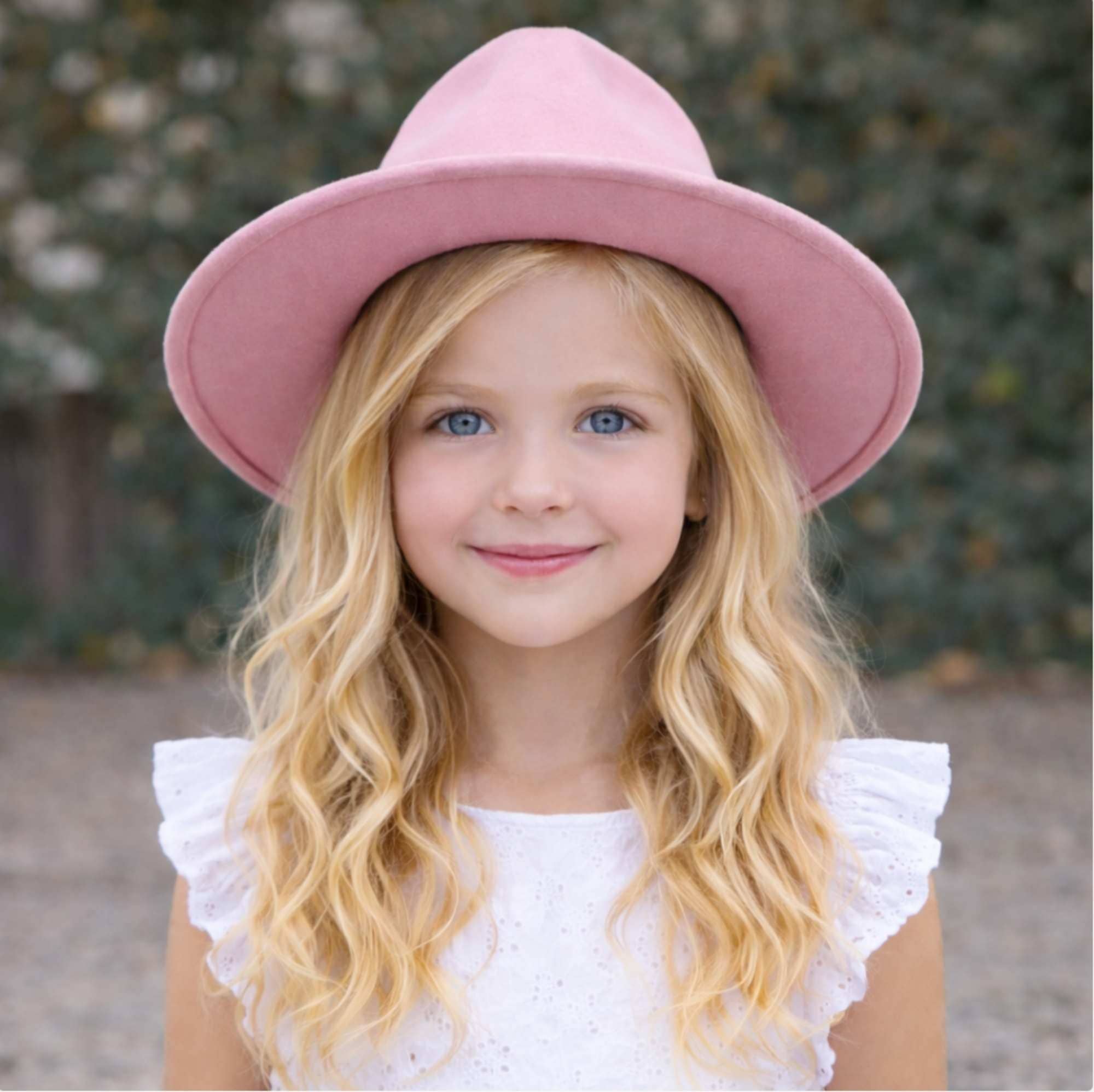Kids XS Vegan Felt Wide Brim Rancher Hat