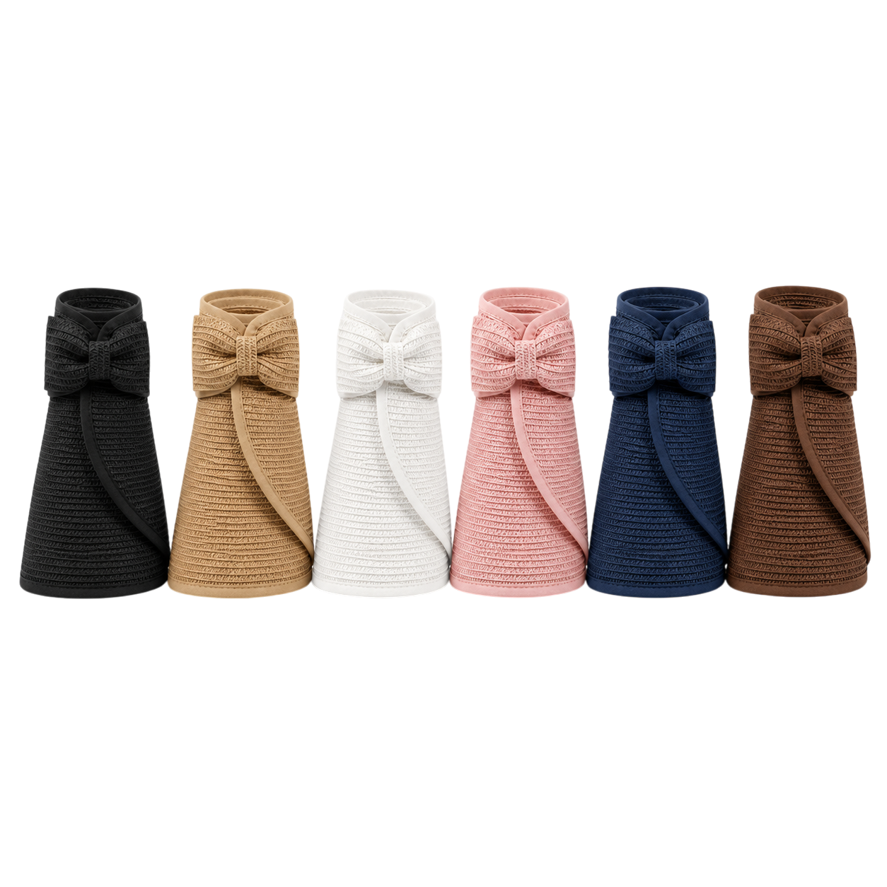 Packable Wide Brim Straw Sun Visor