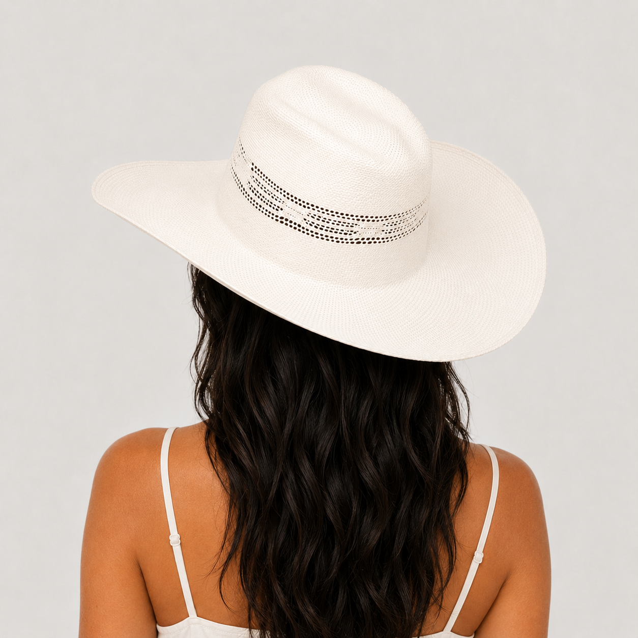 Woven Straw Cowboy Hat | Vented Western Sun Hat for Women | Festival Country Beach Hat | Adjustable Fit