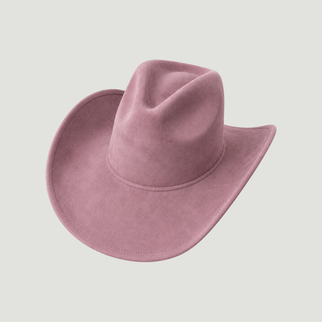 Vegan Suede Western Cowboy Hat with Pinch Front Crown | Boho Festival Statement Hat