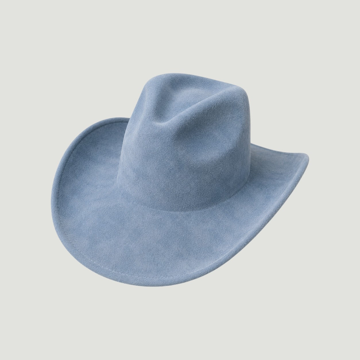 Vegan Suede Western Cowboy Hat with Pinch Front Crown | Boho Festival Statement Hat