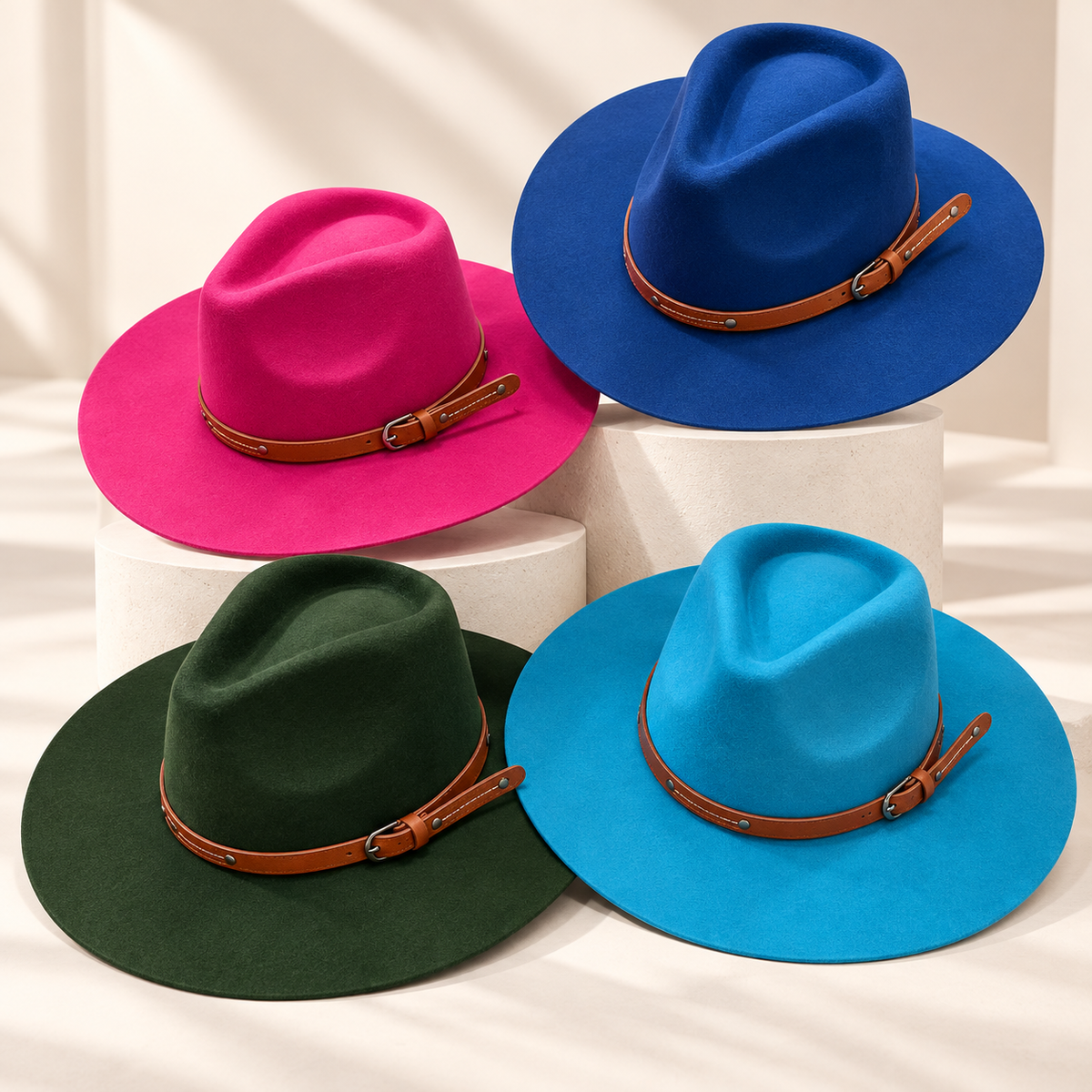 Wool Rancher Hat w/ Leather Belt