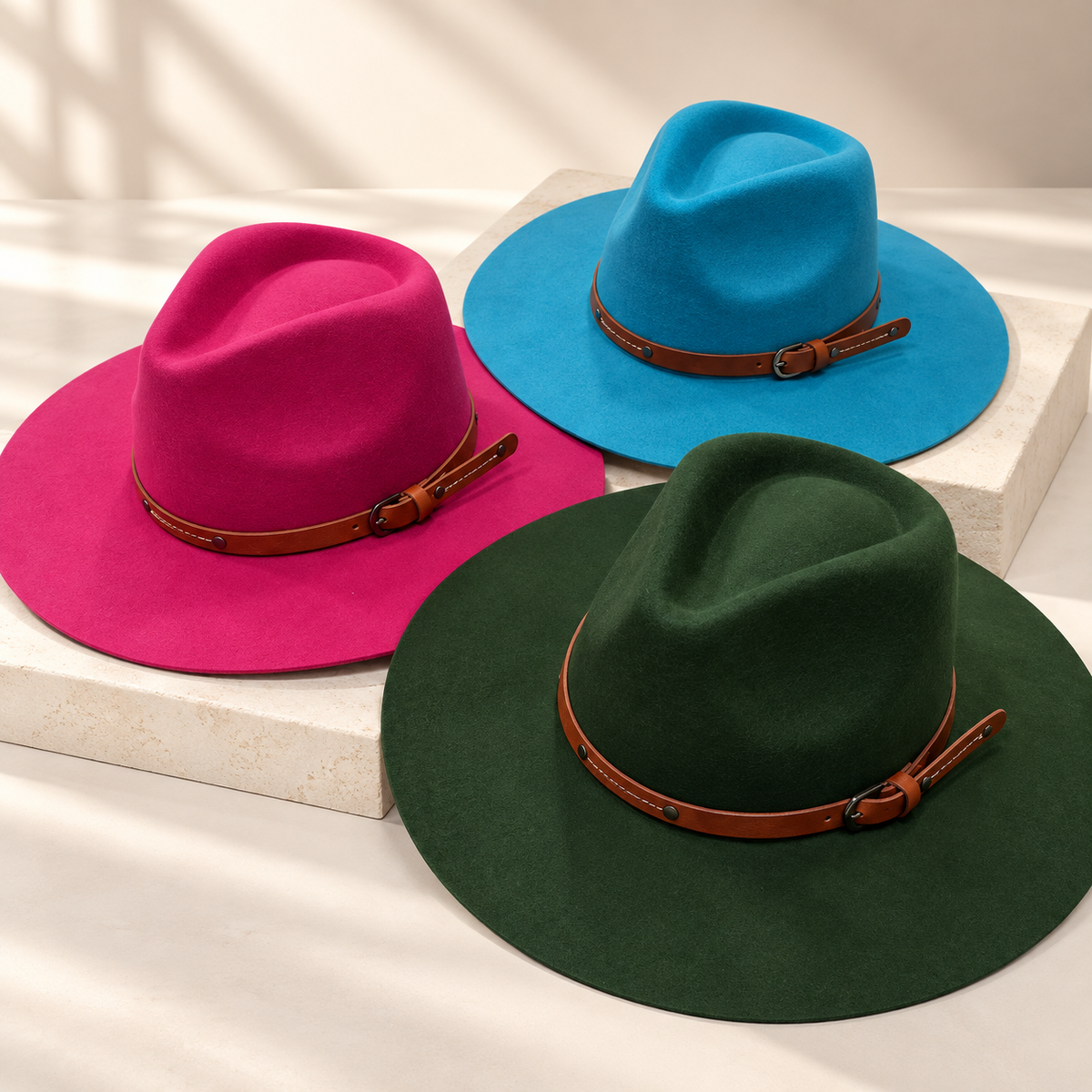 Wool Rancher Hat w/ Leather Belt