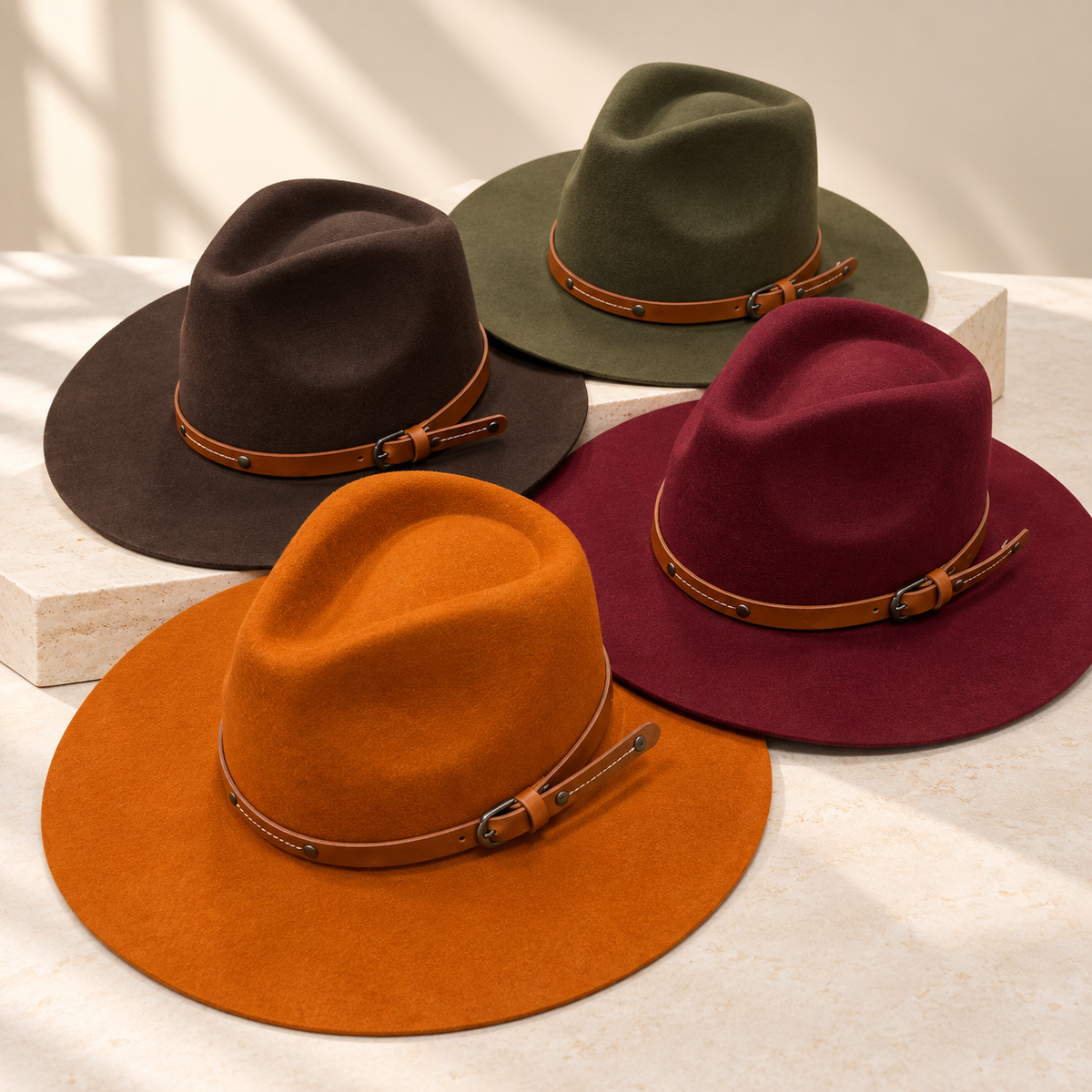 Wool Rancher Hat w/ Leather Belt