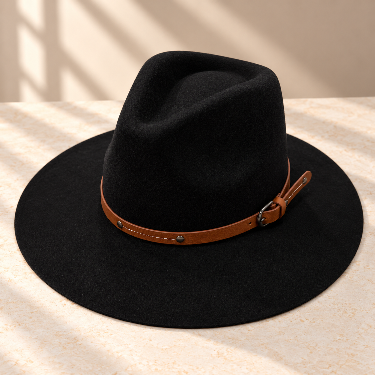 Wool Rancher Hat w/ Leather Belt