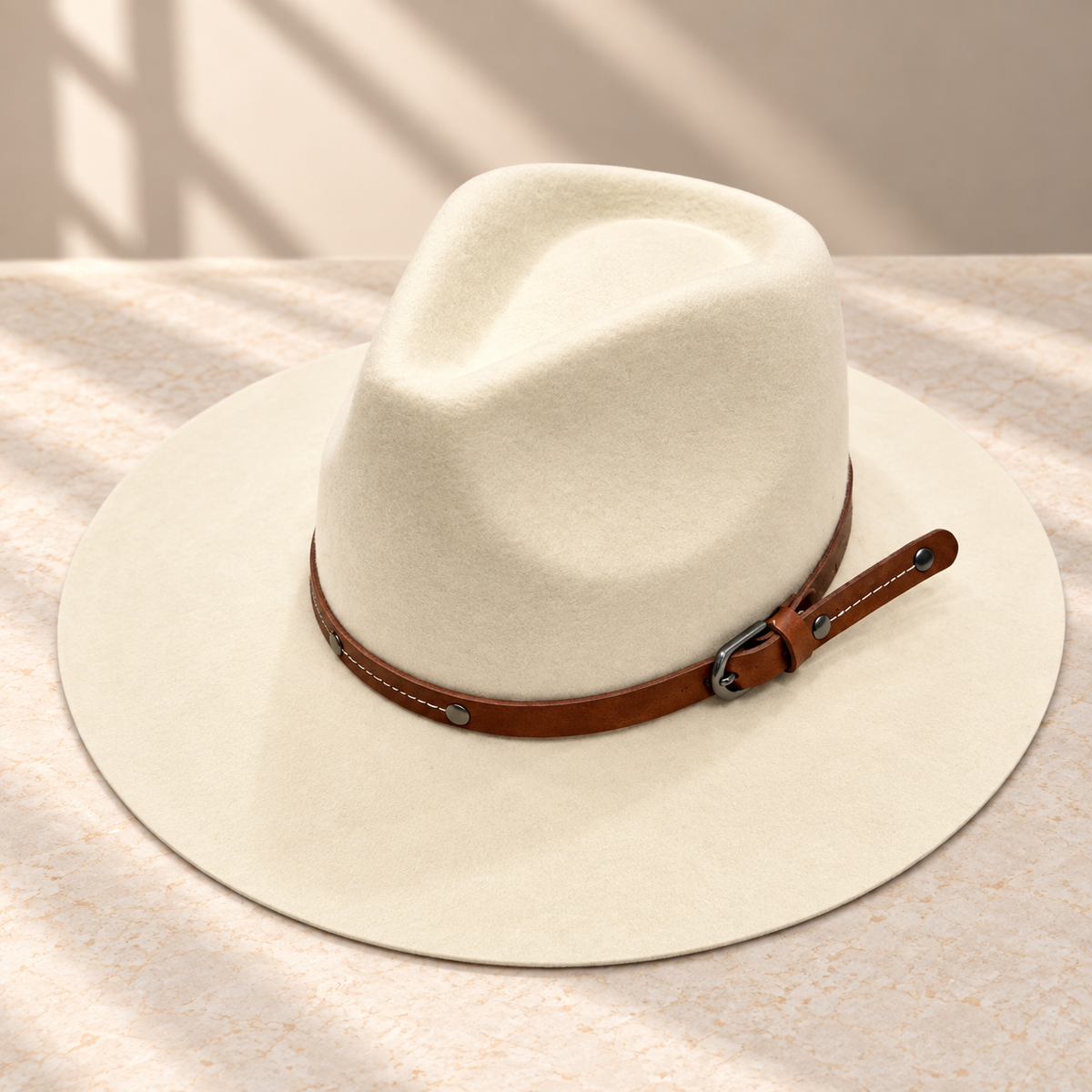 Wool Rancher Hat w/ Leather Belt