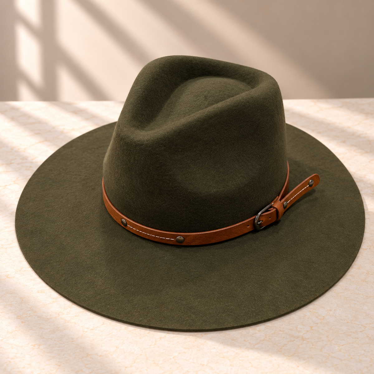 Wool Rancher Hat w/ Leather Belt
