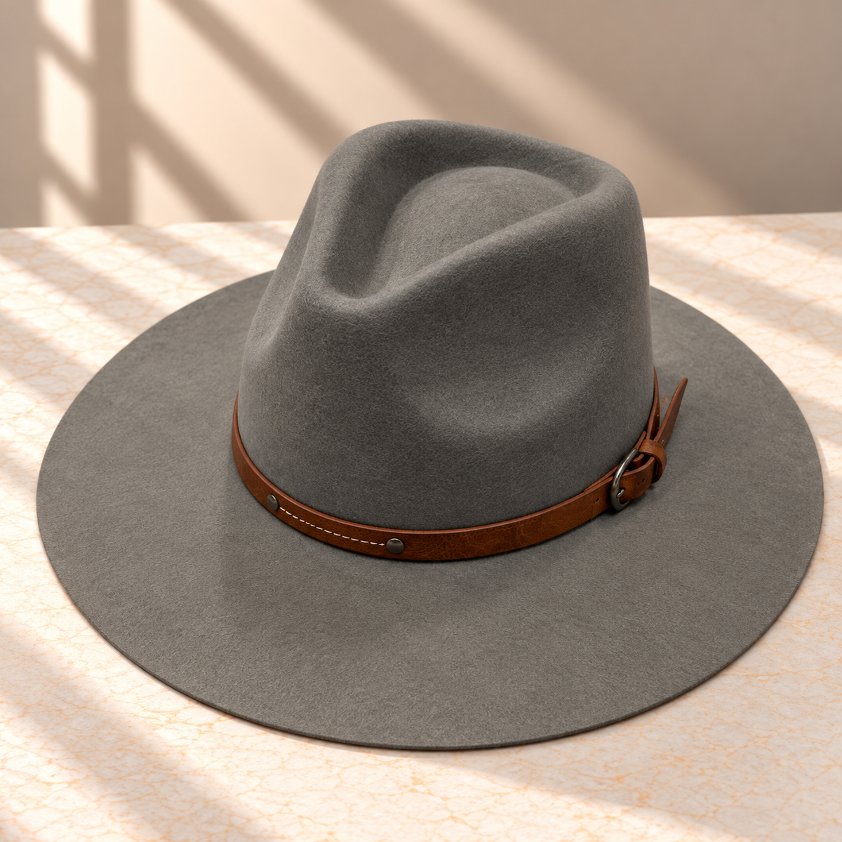 Wool Rancher Hat w/ Leather Belt