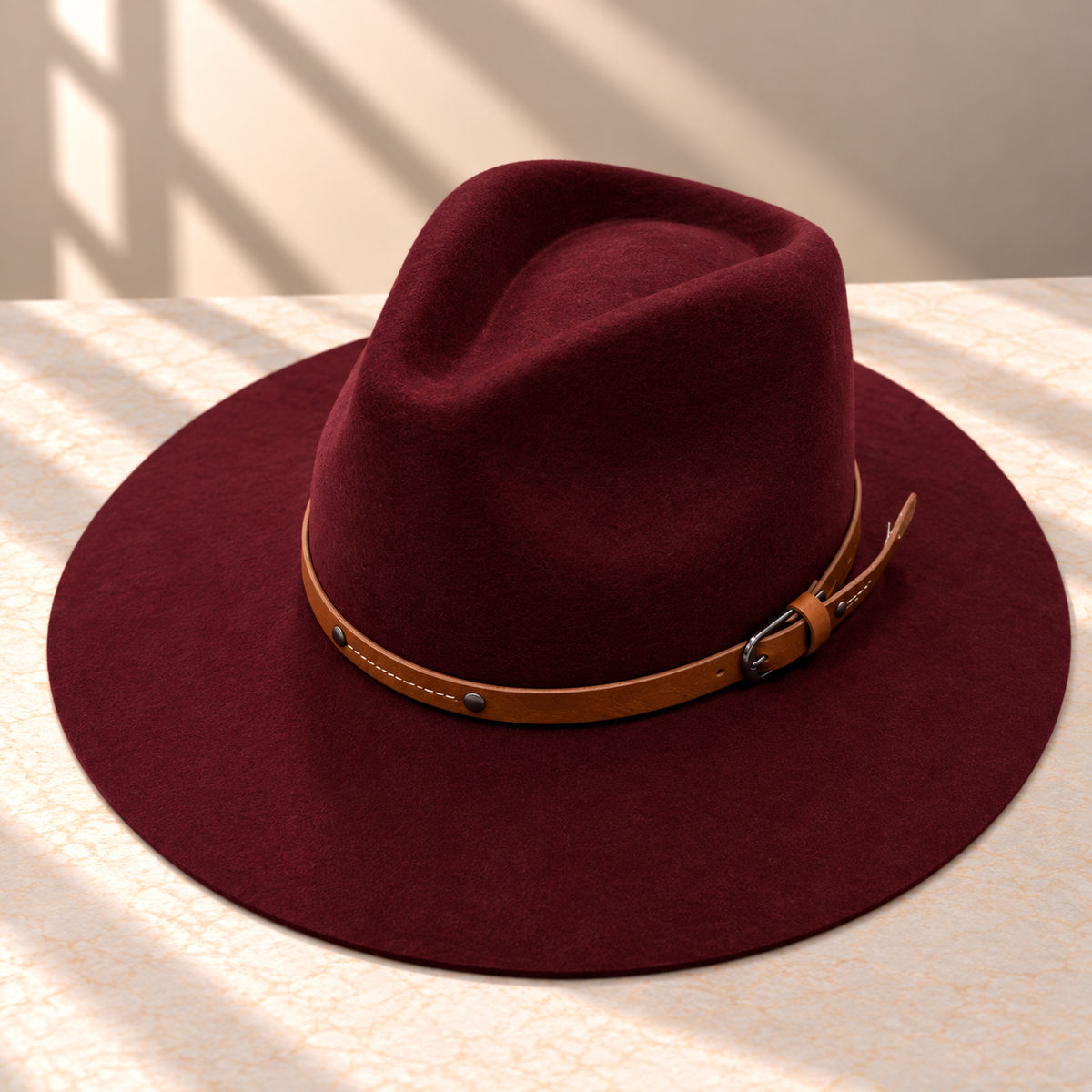 Wool Rancher Hat w/ Leather Belt
