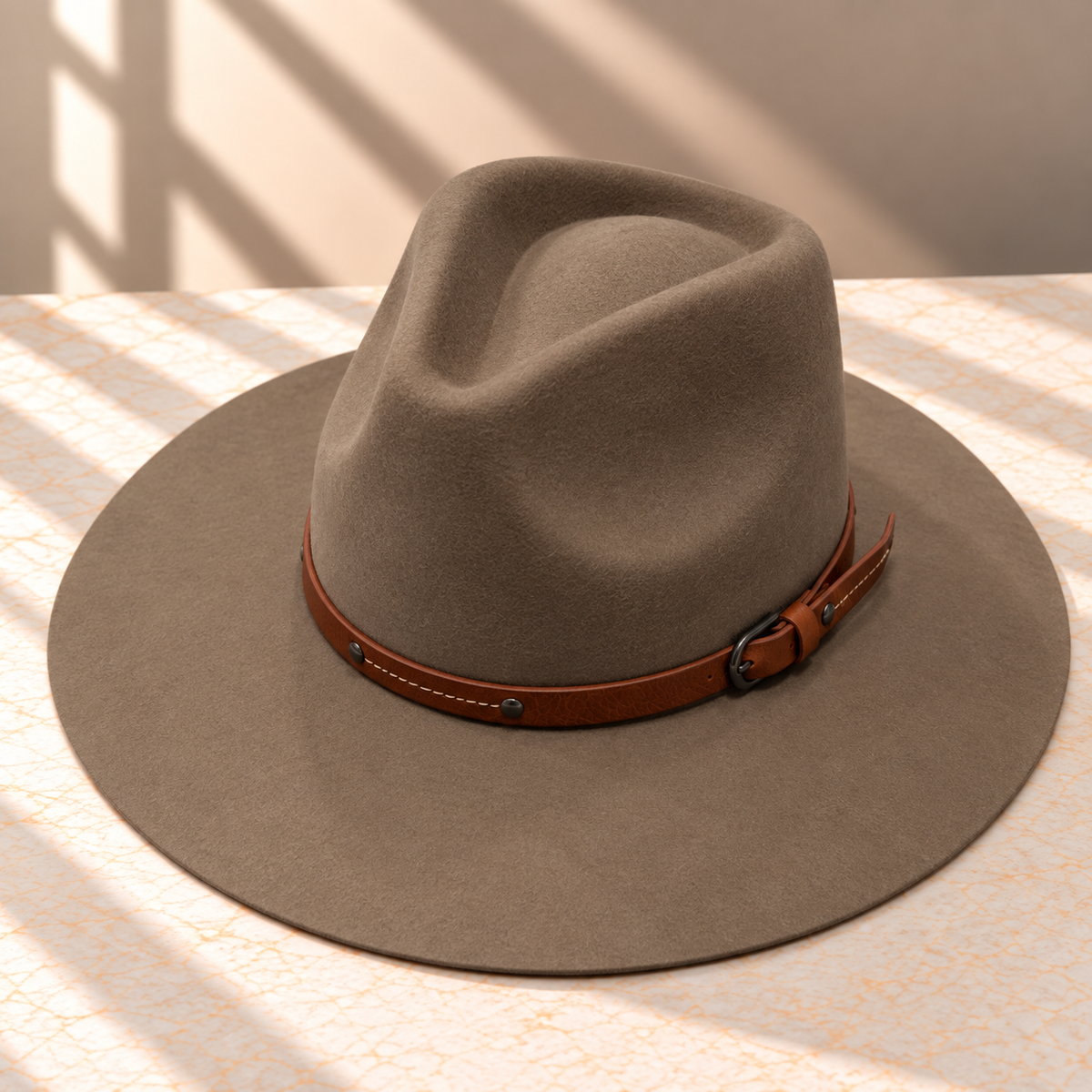 Wool Rancher Hat w/ Leather Belt