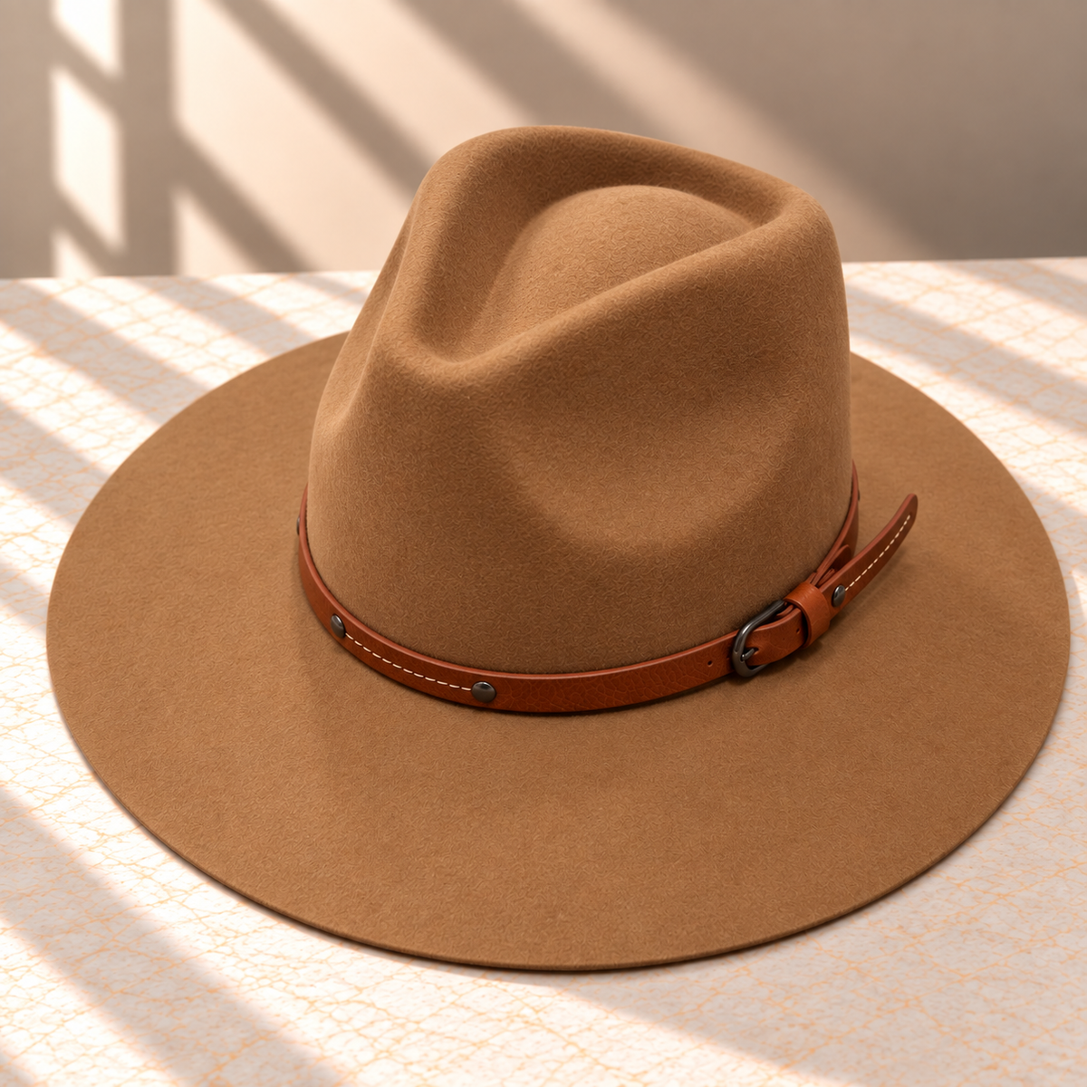 Wool Rancher Hat w/ Leather Belt